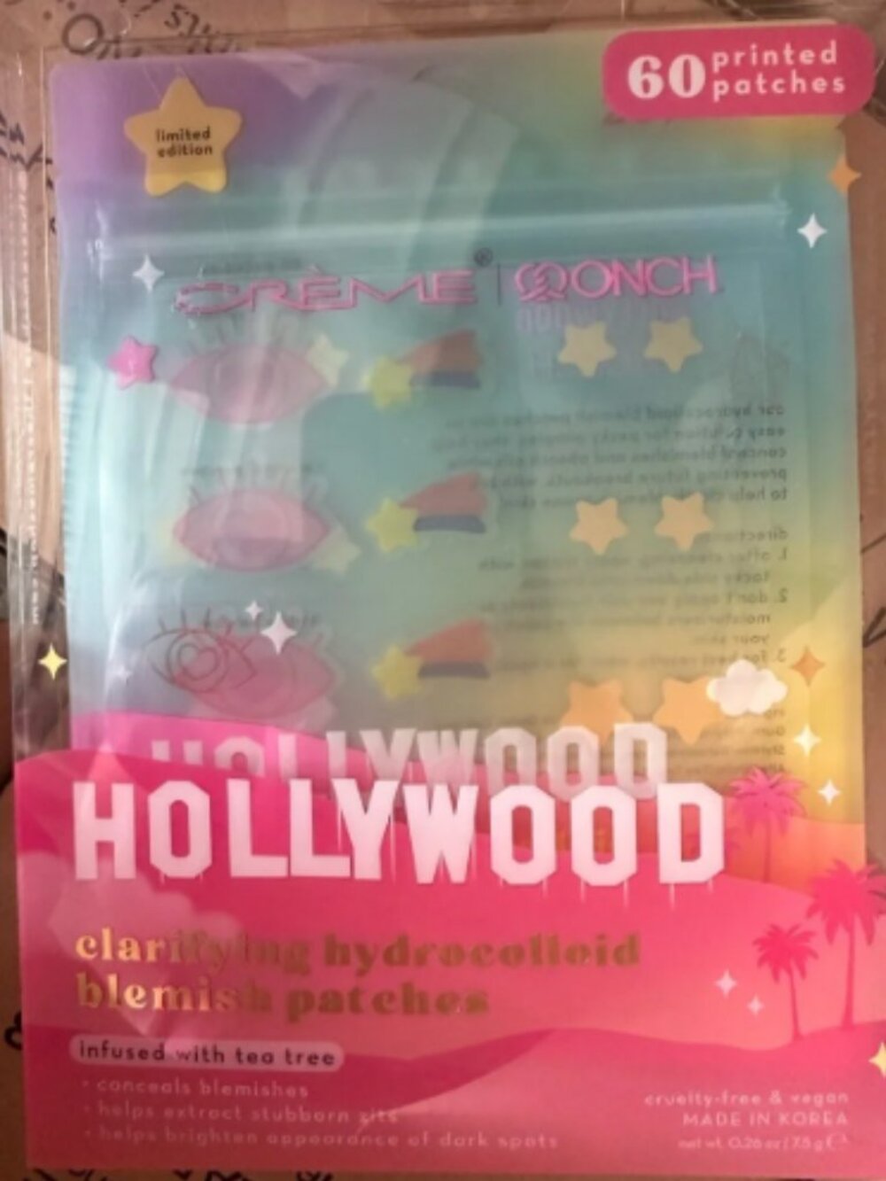 The Crème Shop x ONCH Hollywood Clarifying Hydrocolloid Blemish Patches 60ct